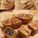 Rubber Stamp Set, 7pc set + 2 ink pens