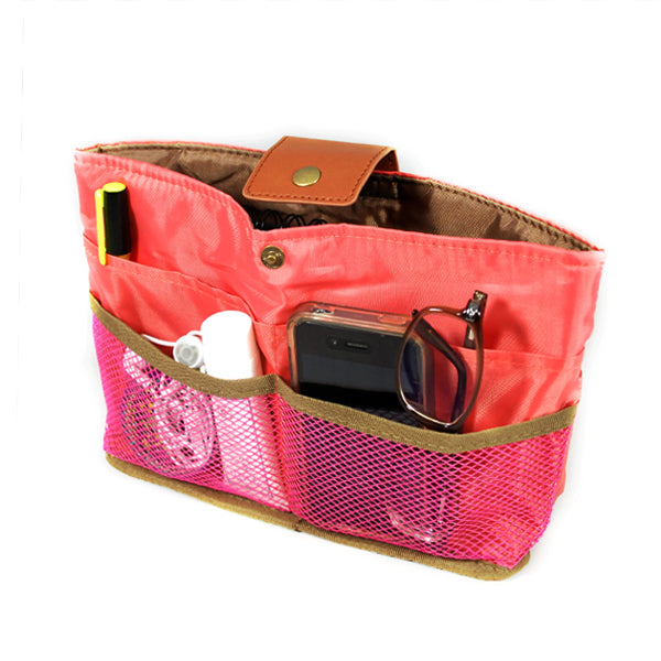 Wrapables Ultimate Purse Insert Handbag Organizer and Day Clutch Peach