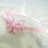 Wrapables Polka Dot Bow with Ribbons Headband for Girls