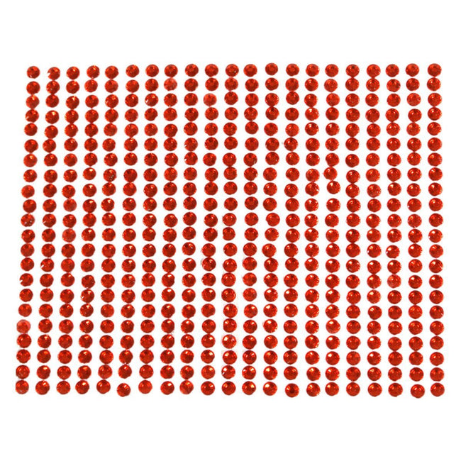 Red Crystal Diamond Sticker Adhesive Rhinestones, 846 pieces