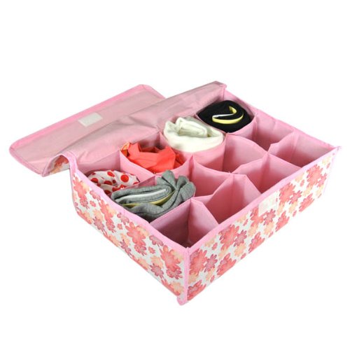 12 Grid Soft Cover Floral Multi-Purpose Storage Box
