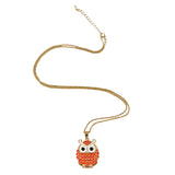 Gold Oliver Owl Long Pendant Necklace