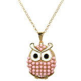 Gold Oliver Owl Long Pendant Necklace