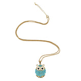 Gold Oliver Owl Long Pendant Necklace