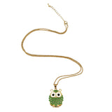 Gold Oliver Owl Long Pendant Necklace