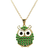 Gold Oliver Owl Long Pendant Necklace