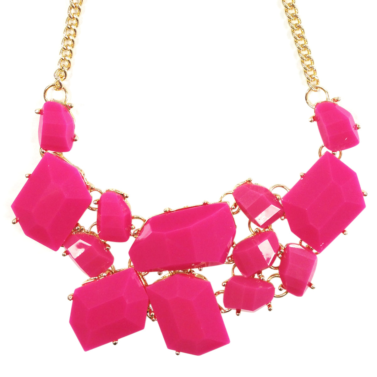 Wrapables Vibrant Chunky Geometric Bib Necklace