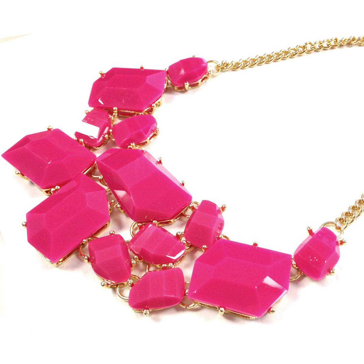 Wrapables Vibrant Chunky Geometric Bib Necklace