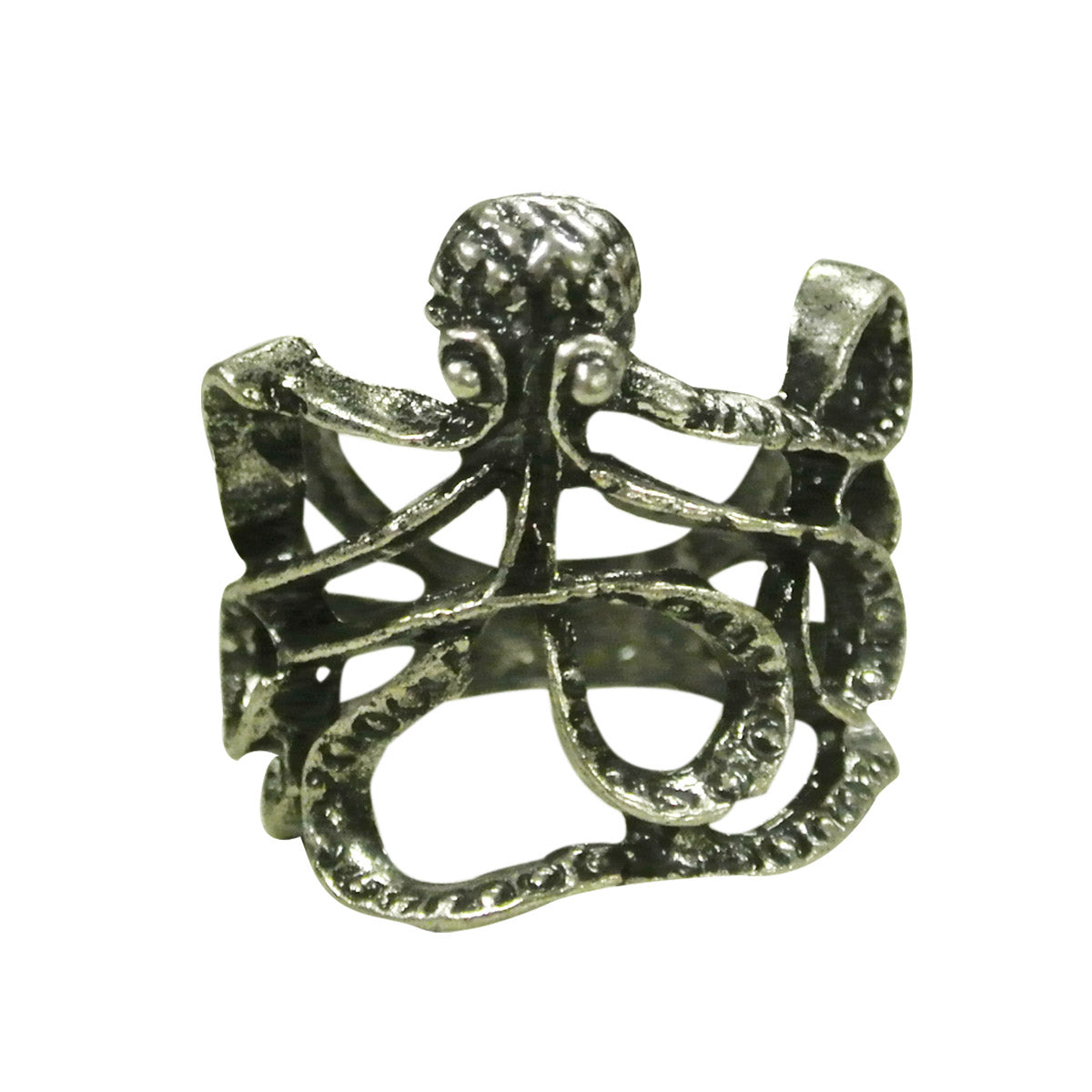 Antique Finish Octopus Ring, Size 6