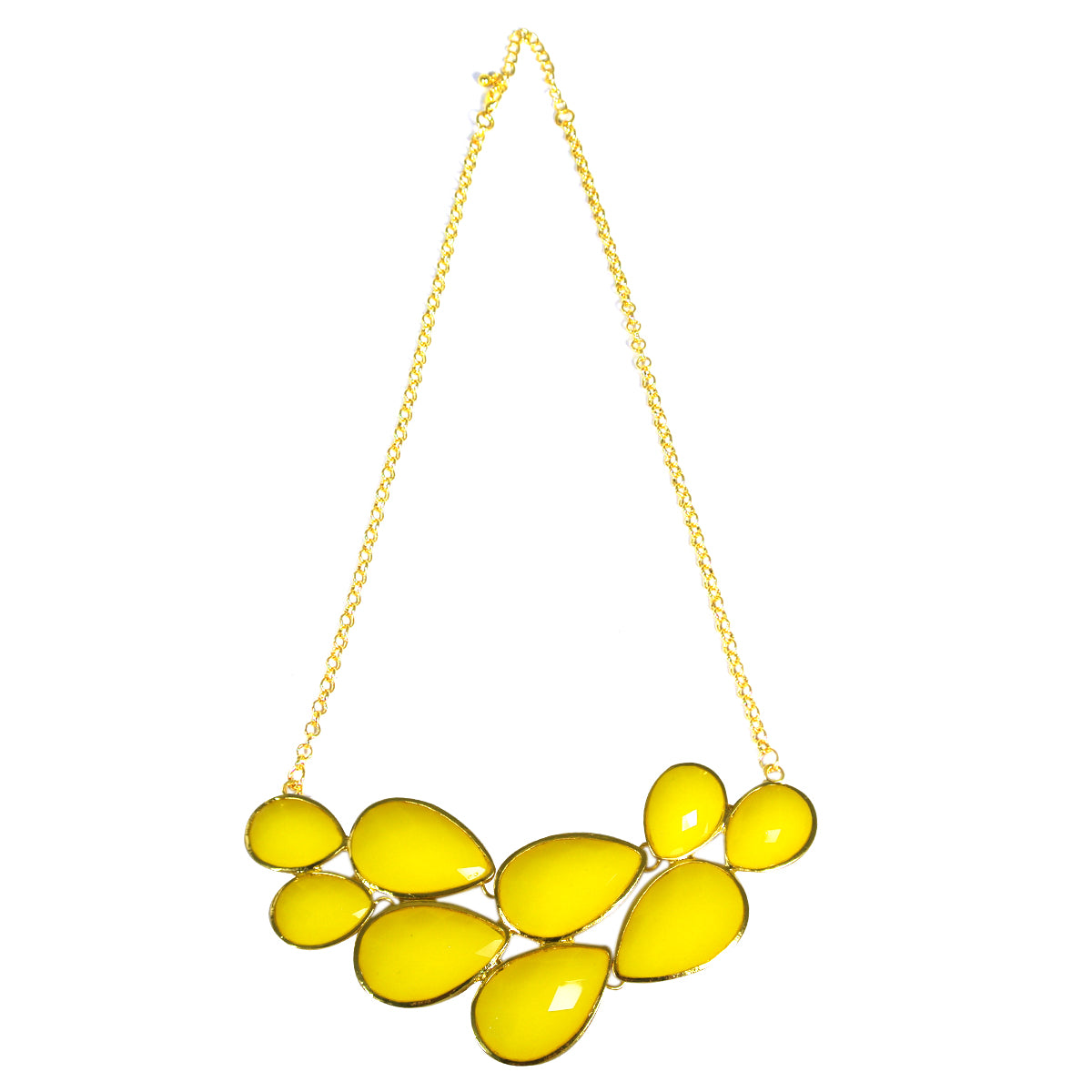 Wrapables Yellow Mini Bubble Bib Statement Necklace + Drop Shape Bubble Statement Necklaces