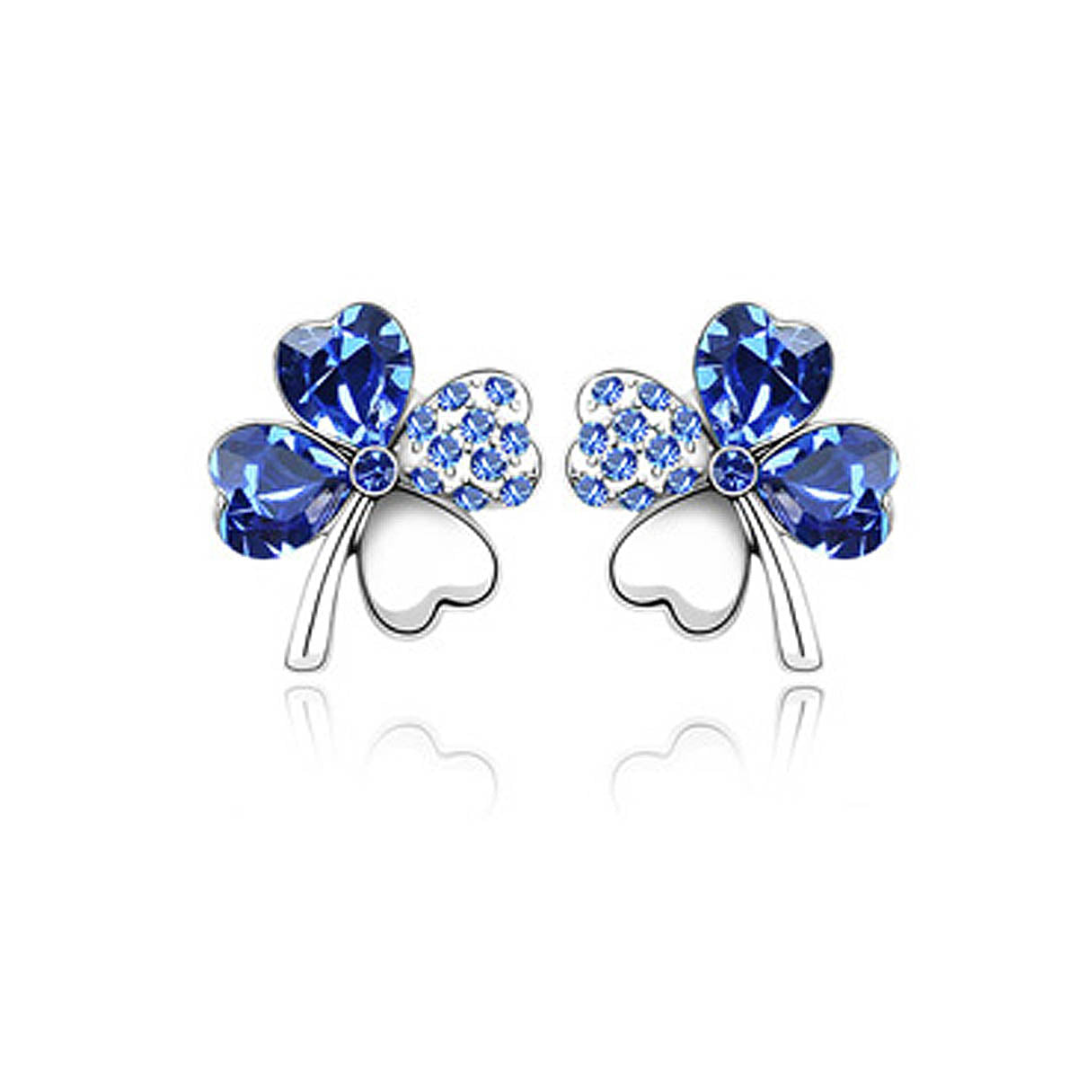 Crystal Four Leaf Clover Earrings
