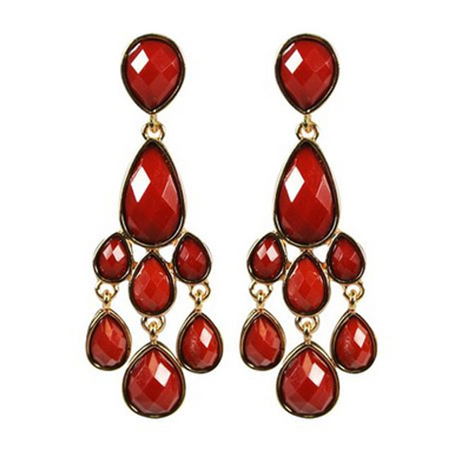 Wrapables Vintage Faceted Resin Chandelier Statement Earrings