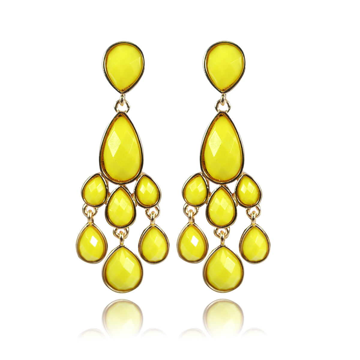 Wrapables Vintage Faceted Resin Chandelier Statement Earrings