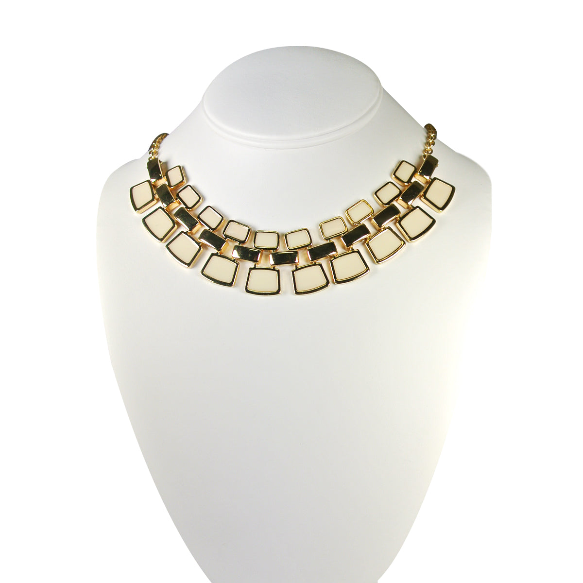 Gold Plated Resin Fashion Statement Necklace