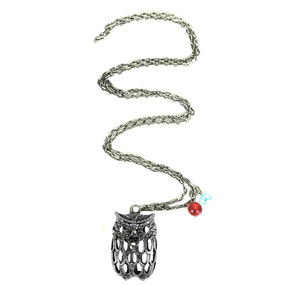 Retro Hollow Owl Pendant Necklace