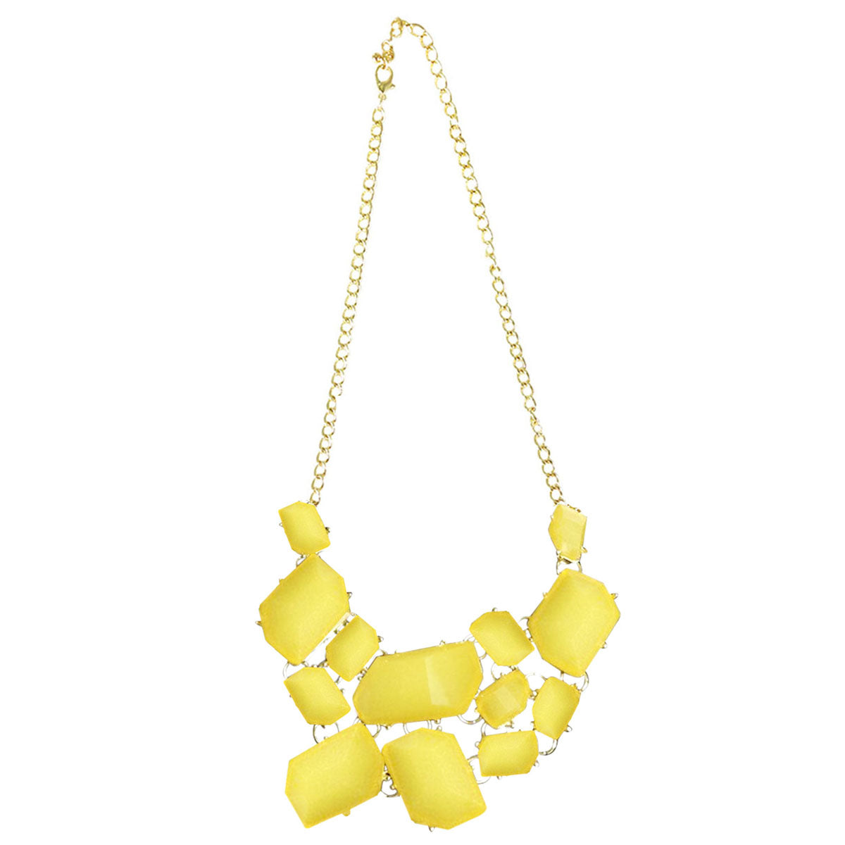 Wrapables Vibrant Chunky Geometric Bib Necklace