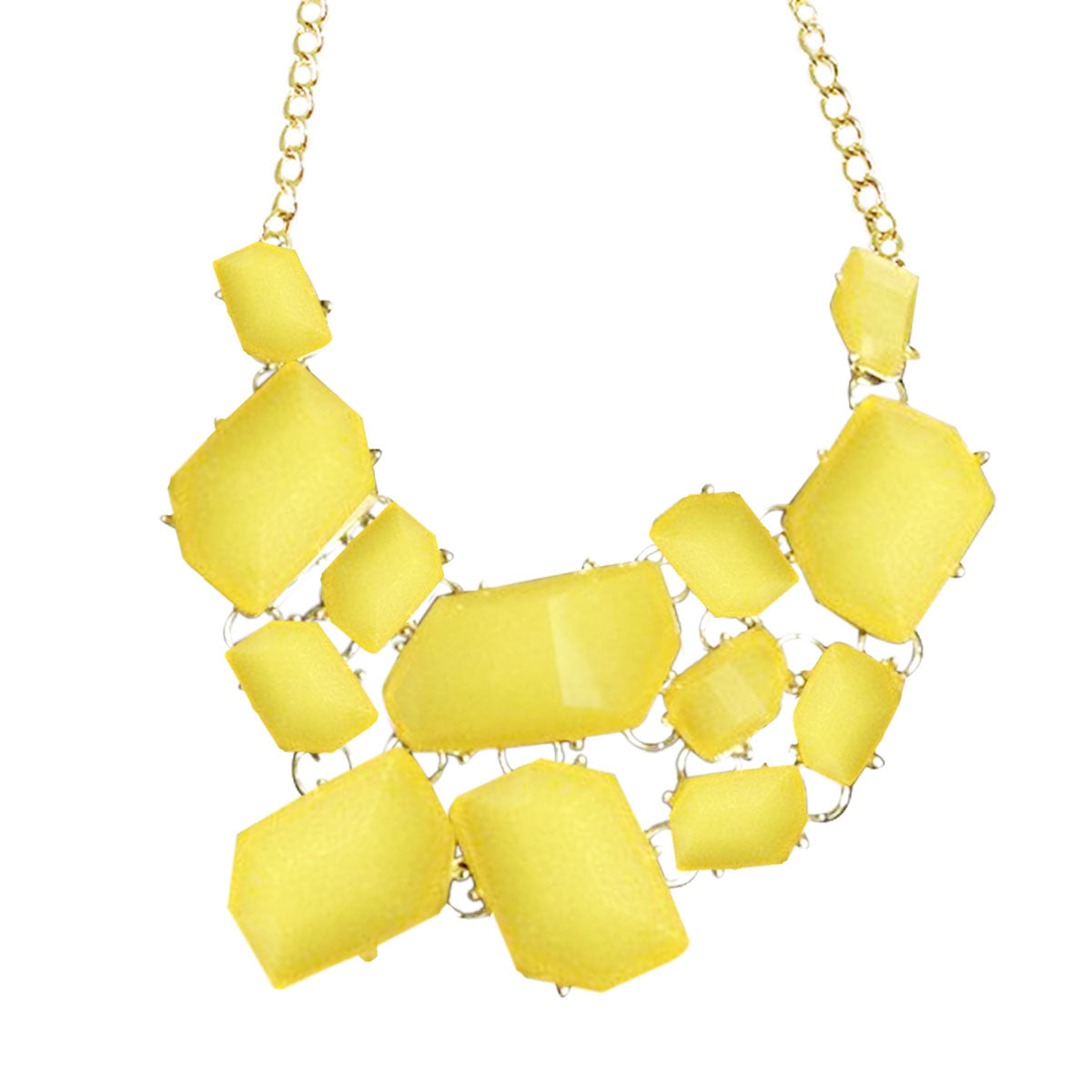 Wrapables Vibrant Chunky Geometric Bib Necklace