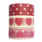 Wrapables Sweet Hearts Japanese Washi Masking Tape (Set of 3)