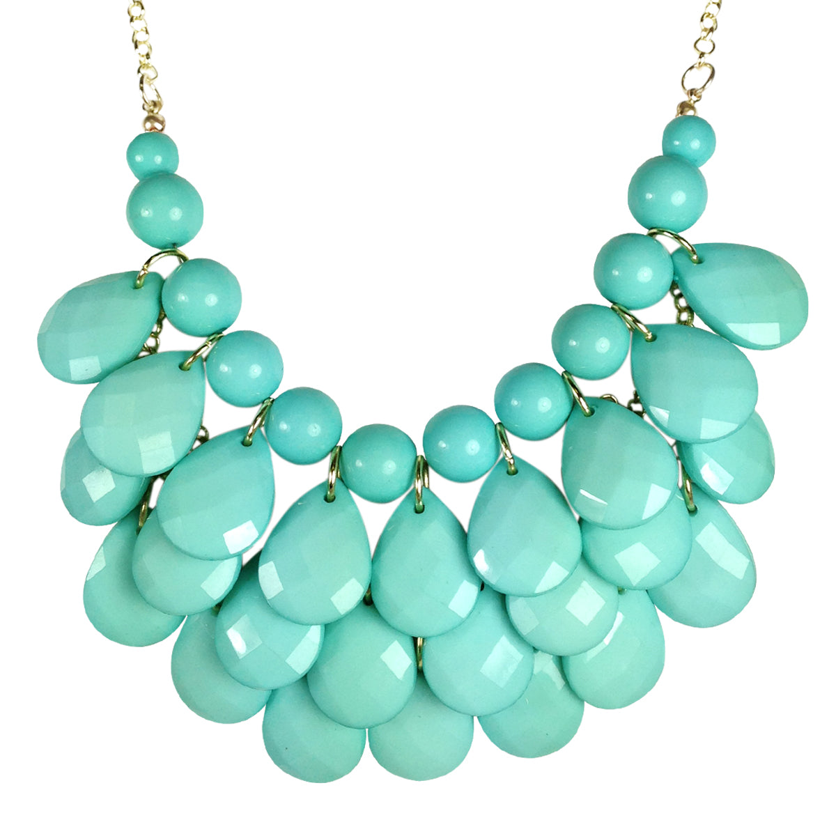 Wrapables Teardrop Bubble Bib Necklace and Earring Set