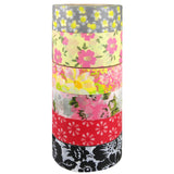 Wrapables Japanese Washi Masking Tape Collection, Premium Value Pack (Set of 6)