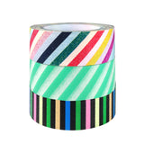 Wrapables Retro Stripes Japanese Washi Masking Tape (Set of 3)