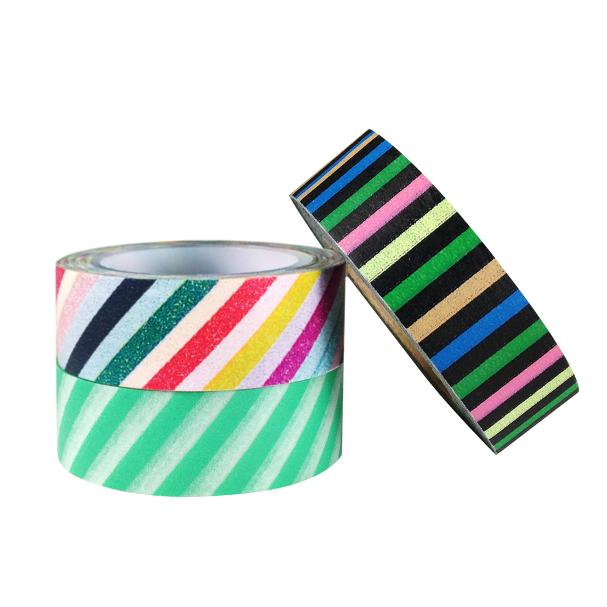 Wrapables Retro Stripes Japanese Washi Masking Tape (Set of 3)
