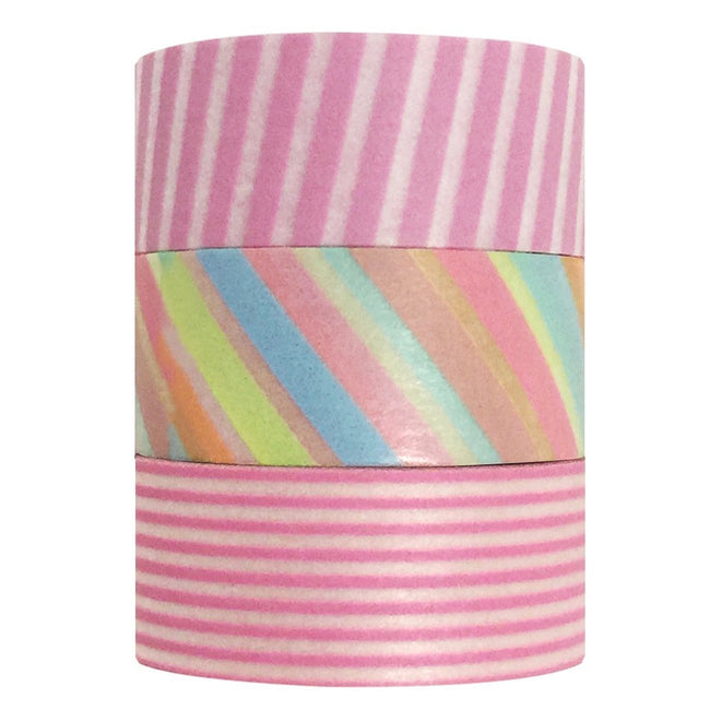 Wrapables Basic Pink Japanese Washi Masking Tape (Set of 3)