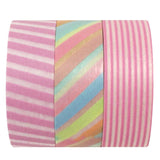 Wrapables Basic Pink Japanese Washi Masking Tape (Set of 3)