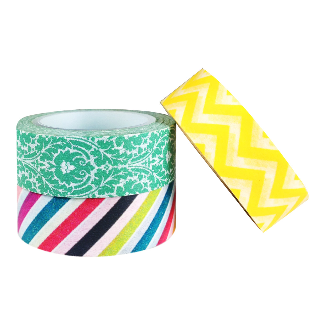 Wrapables Stripes, Waves, & D?cor Japanese Washi Masking Tape (Set of 3)