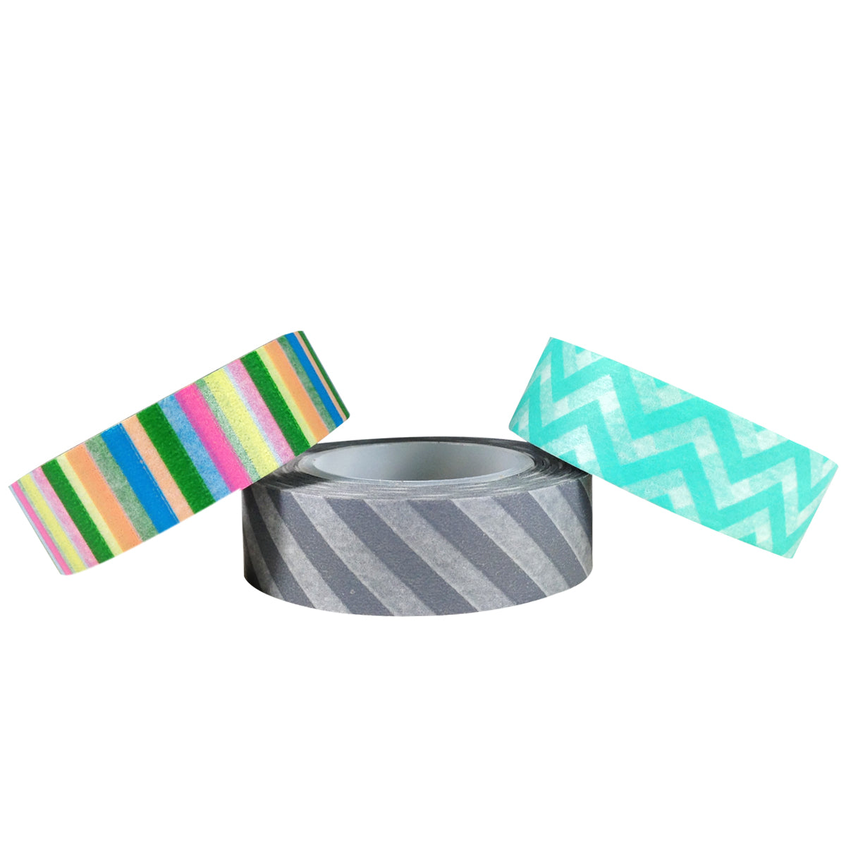 Wrapables Cool Stripes Japanese Washi Masking Tape (Set of 3)