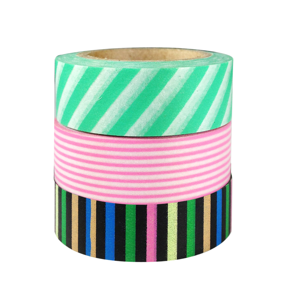 Straight Line Stripes Japanese Washi Masking Tape (Set of 3)
