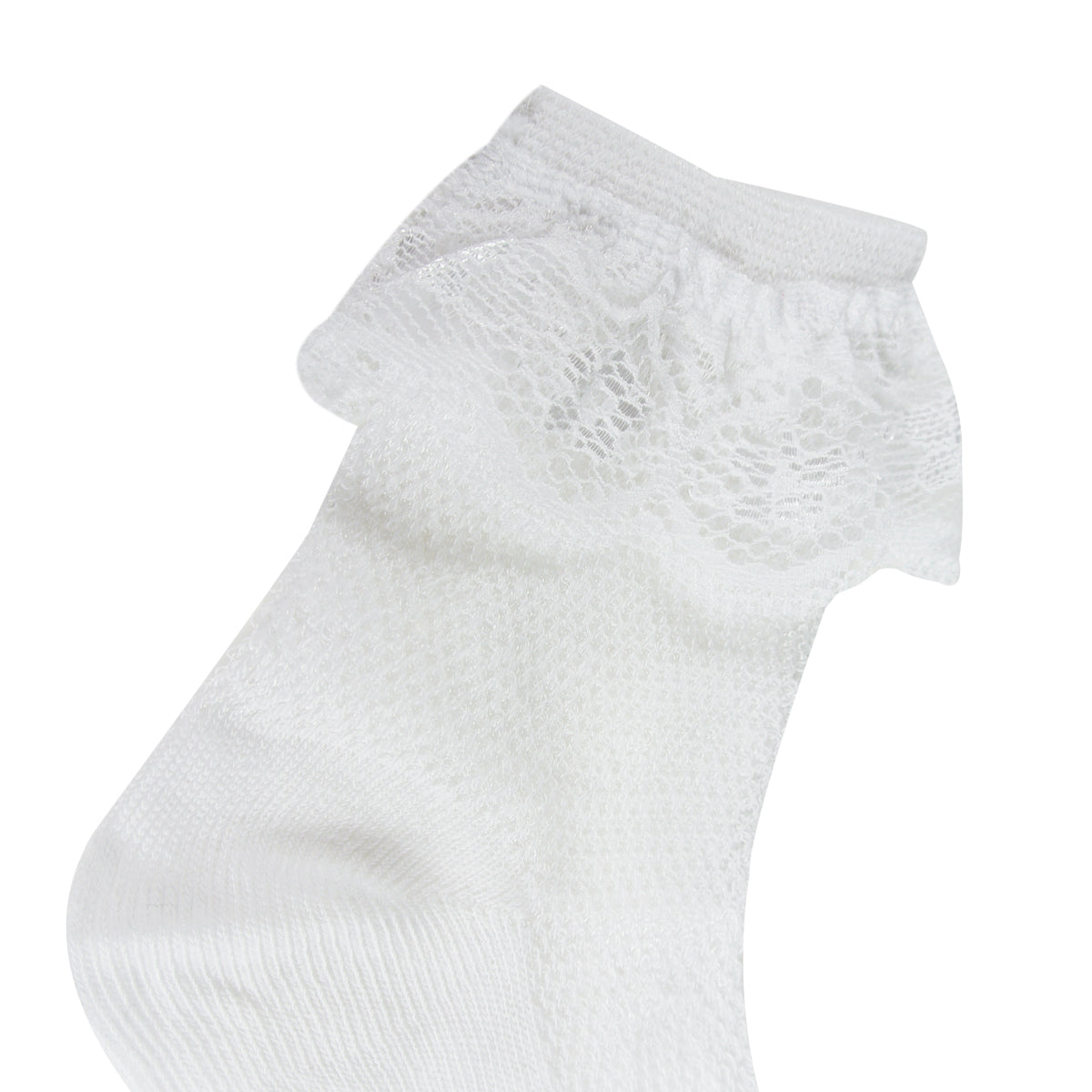 Toddler Girl Cotton Mesh Lace Cuff Socks (Set of 3)