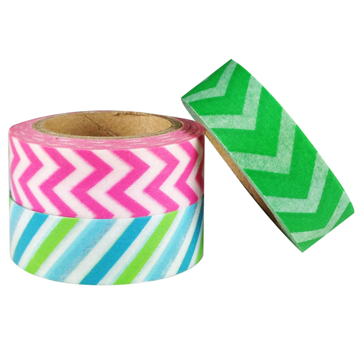 Wrapables Colorful Lines Japanese Washi Masking Tape (Set of 3)