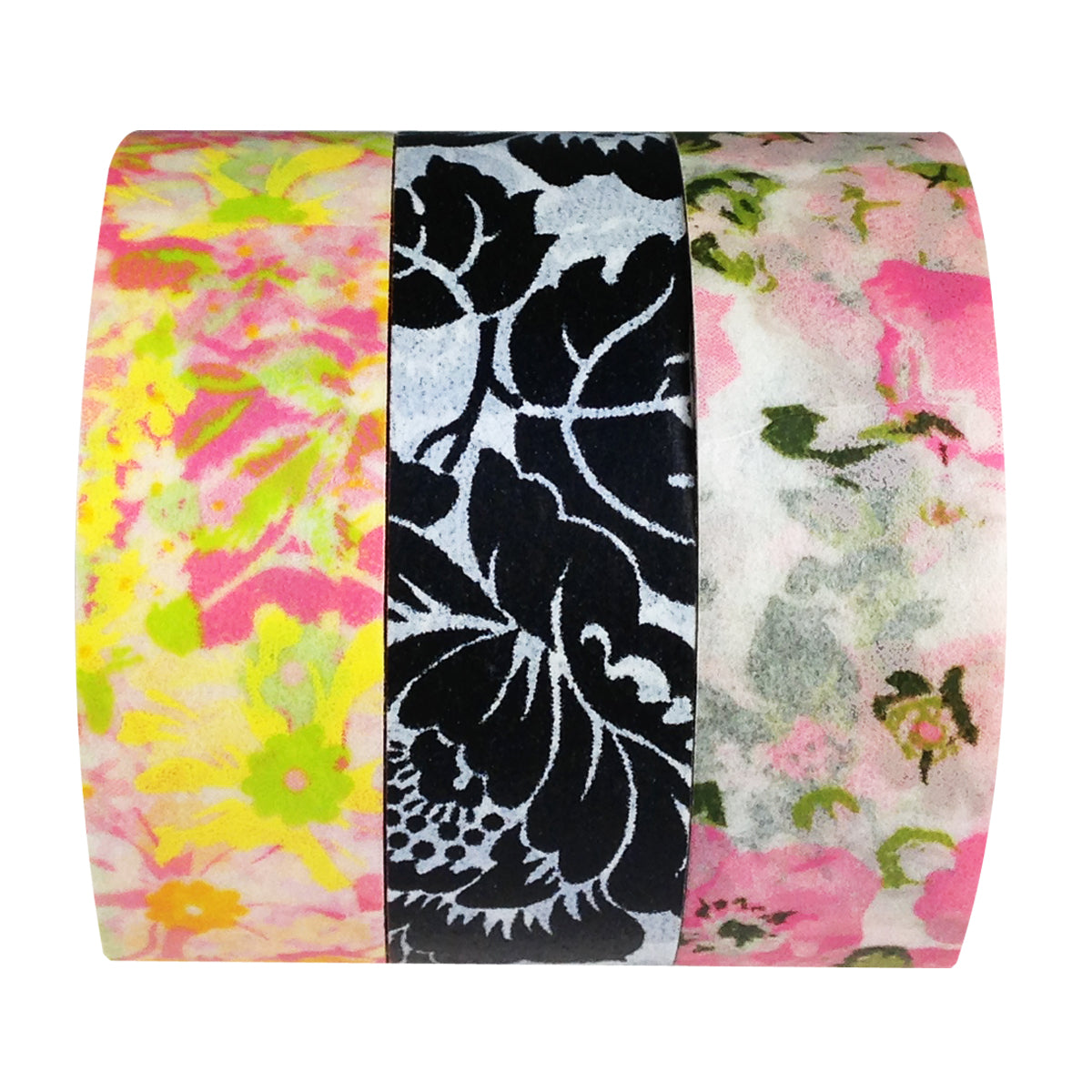 Wrapables Romantic Floral Japanese Washi Masking Tape (Set of 3)