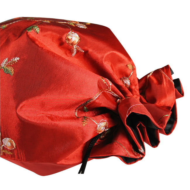 Wrapables Beautiful Embroidered Silk Travel Bag for Lingerie & Shoes