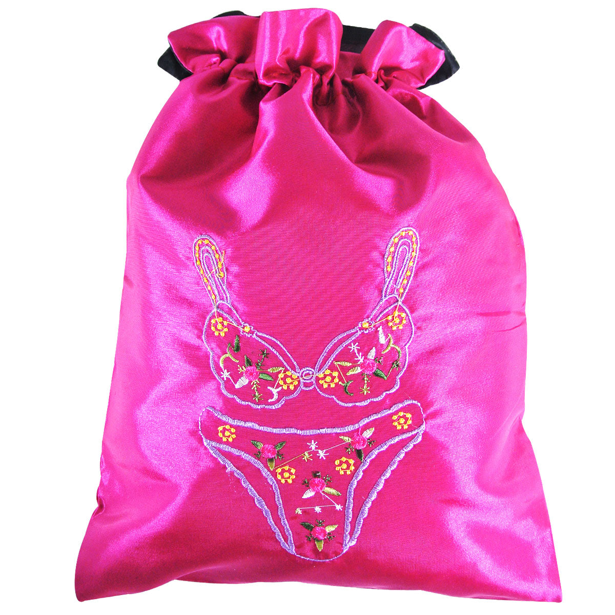 Wrapables Silk Embroidered "Bra & Panties" Lingerie Bag