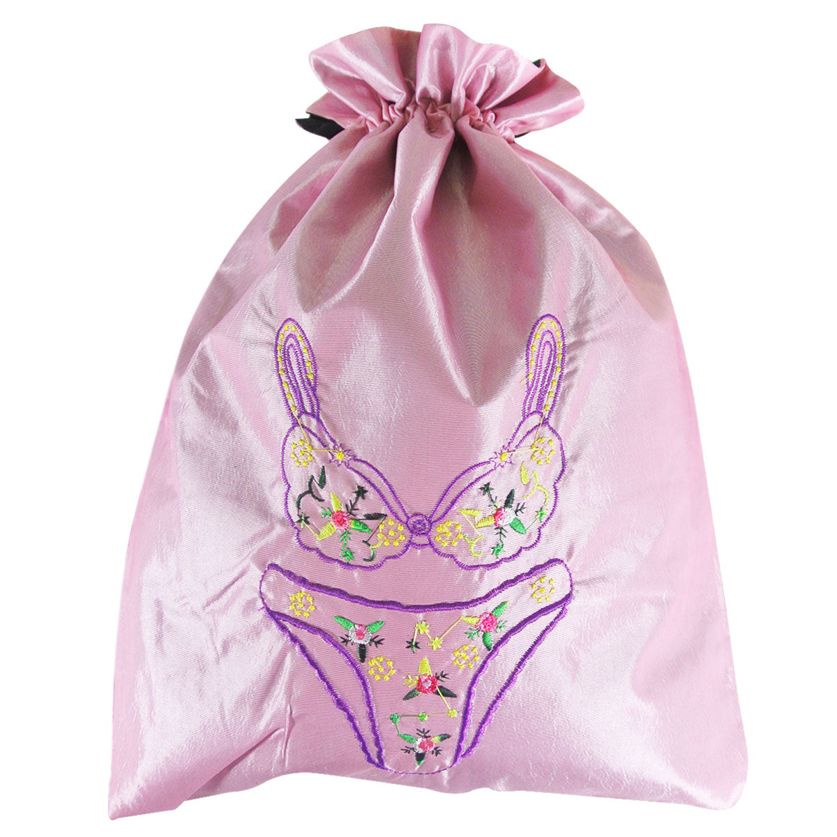 Wrapables Silk Embroidered "Bra & Panties" Lingerie Bag