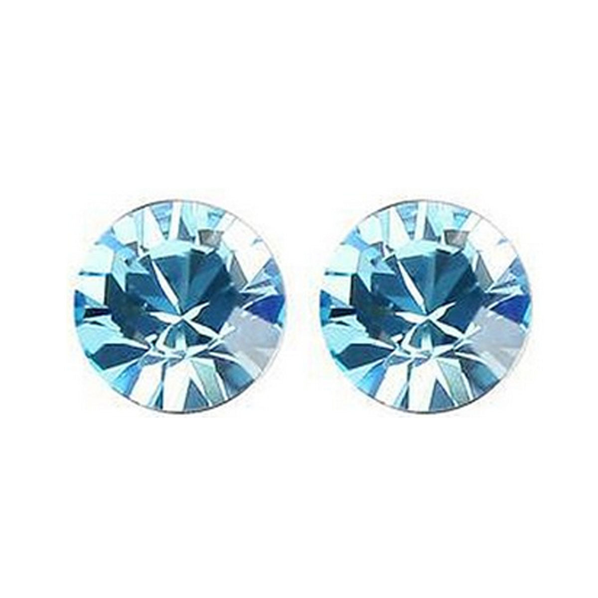 Wrapables Small Sea Blue Crystal Stud Earrings