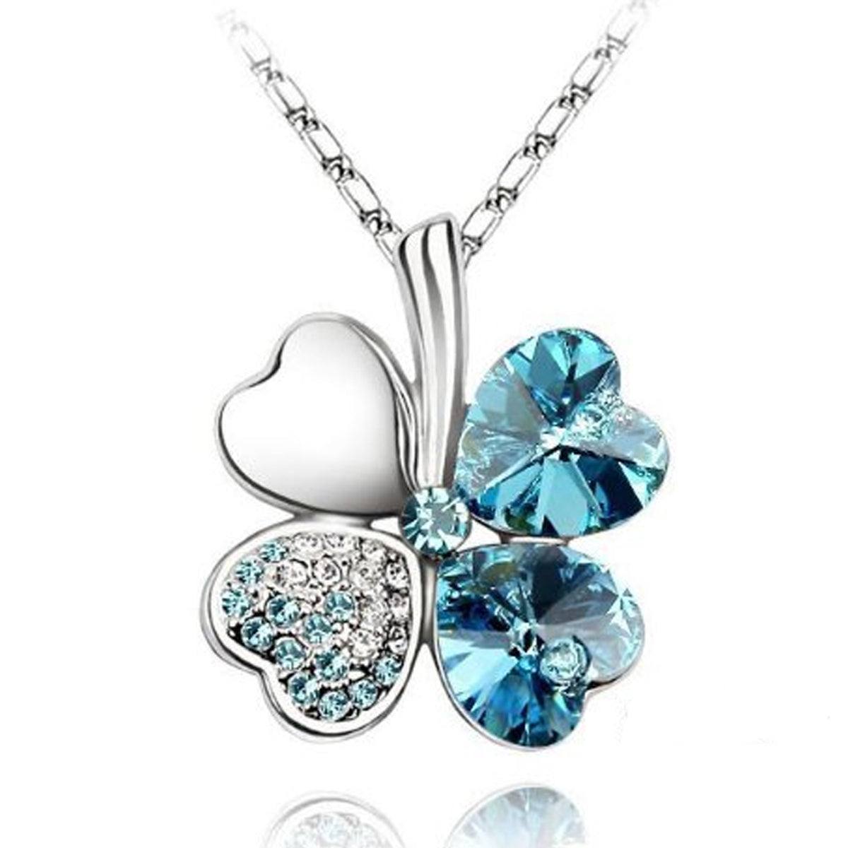 Mens Fashion Jewelry Pendant Necklace Four Leaf Clover, Rose Gold & Silver  Gift Link Chain With Love Heart Four Leaf Clover Pendant 2379 From Ai790,  $18.8 | DHgate.Com