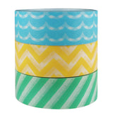 Pastel Lines Japanese Washi Tape Masking Tape, Set of 3