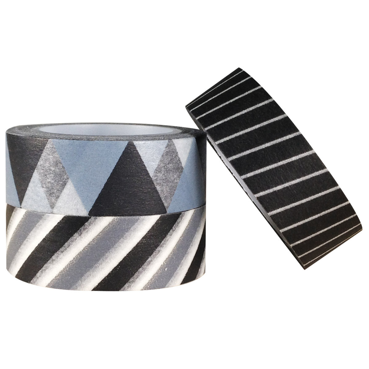 Wrapables Black Tie Japanese Washi Masking Tape (Set of 3)