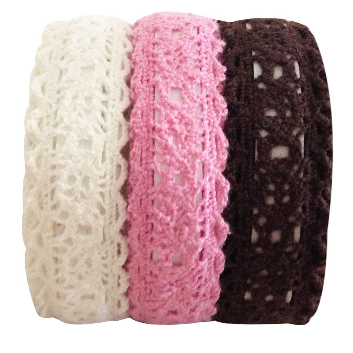 Wrapables Decorative Lace Tape Brown