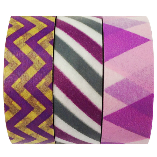 Wrapables Purple Passion Japanese Washi Masking Tape (Set of 3)