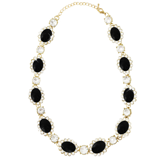 Wrapables Vibrant Cabochon and Crystal Necklace