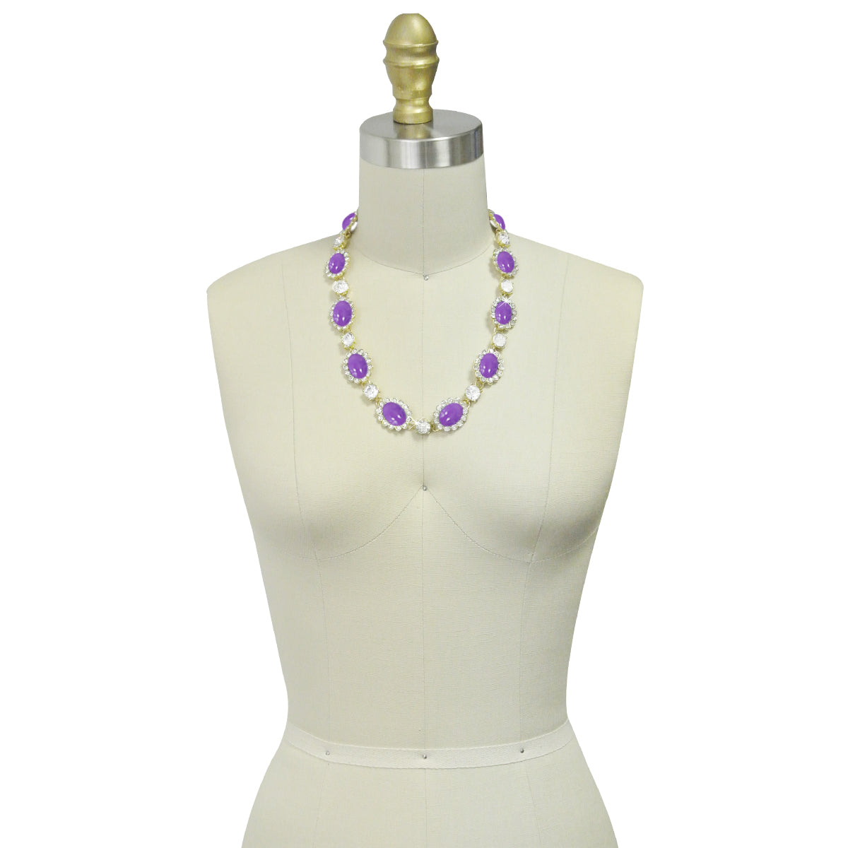 Wrapables Vibrant Cabochon and Crystal Necklace
