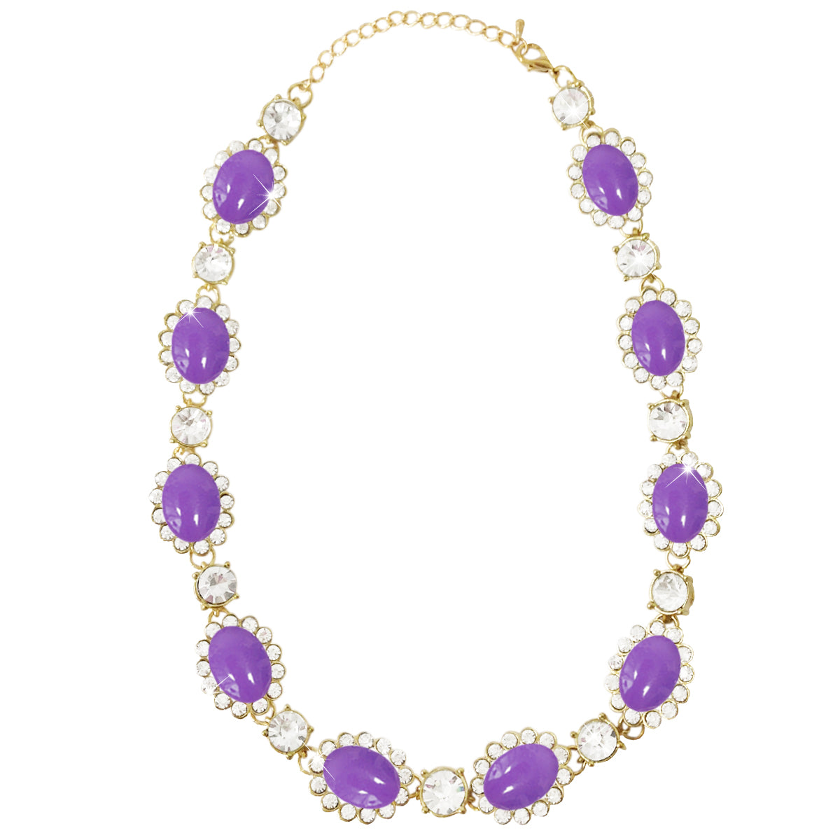 Wrapables Vibrant Cabochon and Crystal Necklace