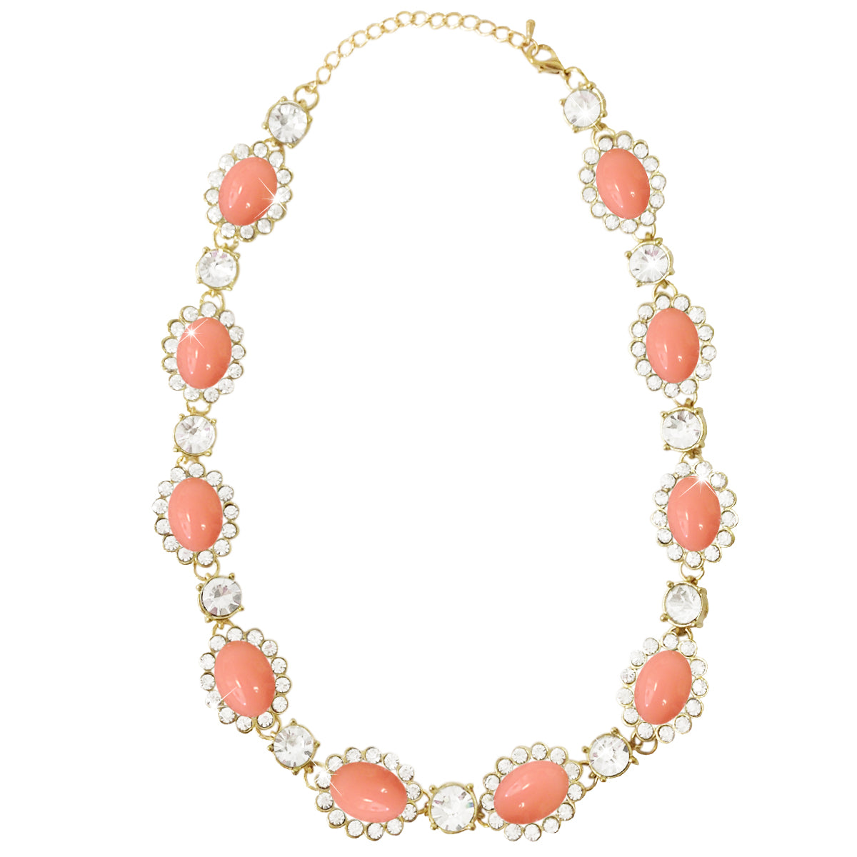 Wrapables Vibrant Cabochon and Crystal Necklace