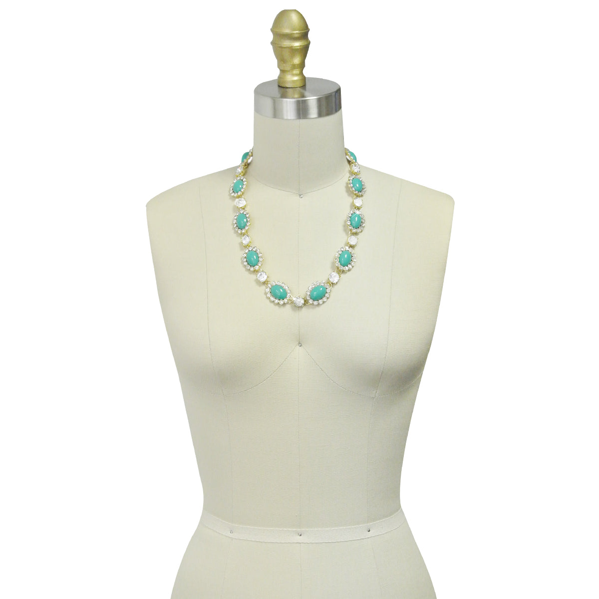 Wrapables Vibrant Cabochon and Crystal Necklace