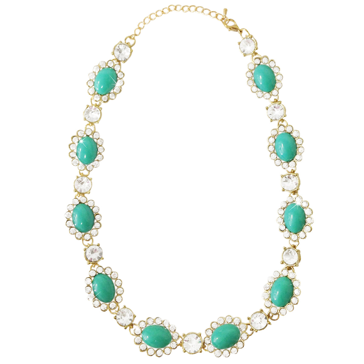 Wrapables Vibrant Cabochon and Crystal Necklace