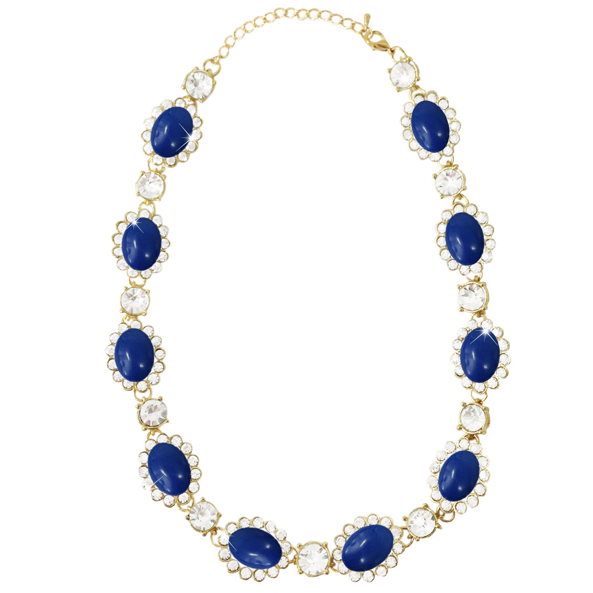 Wrapables Vibrant Cabochon and Crystal Necklace